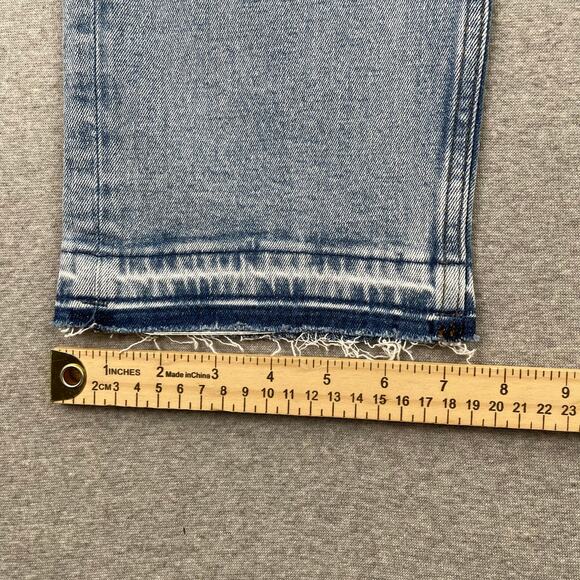 Abercrombie & Fitch Curve Love Ankle Straight Jeans 26 / 2 Long Hi Rise Fray Hem - Picture 15 of 16